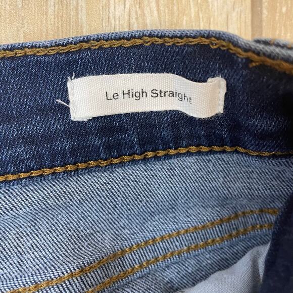 FRAME Le High Straight Jeans Women’s Size 26 Blue High Rise Cropped Hemmed Denim - Picture 7 of 9